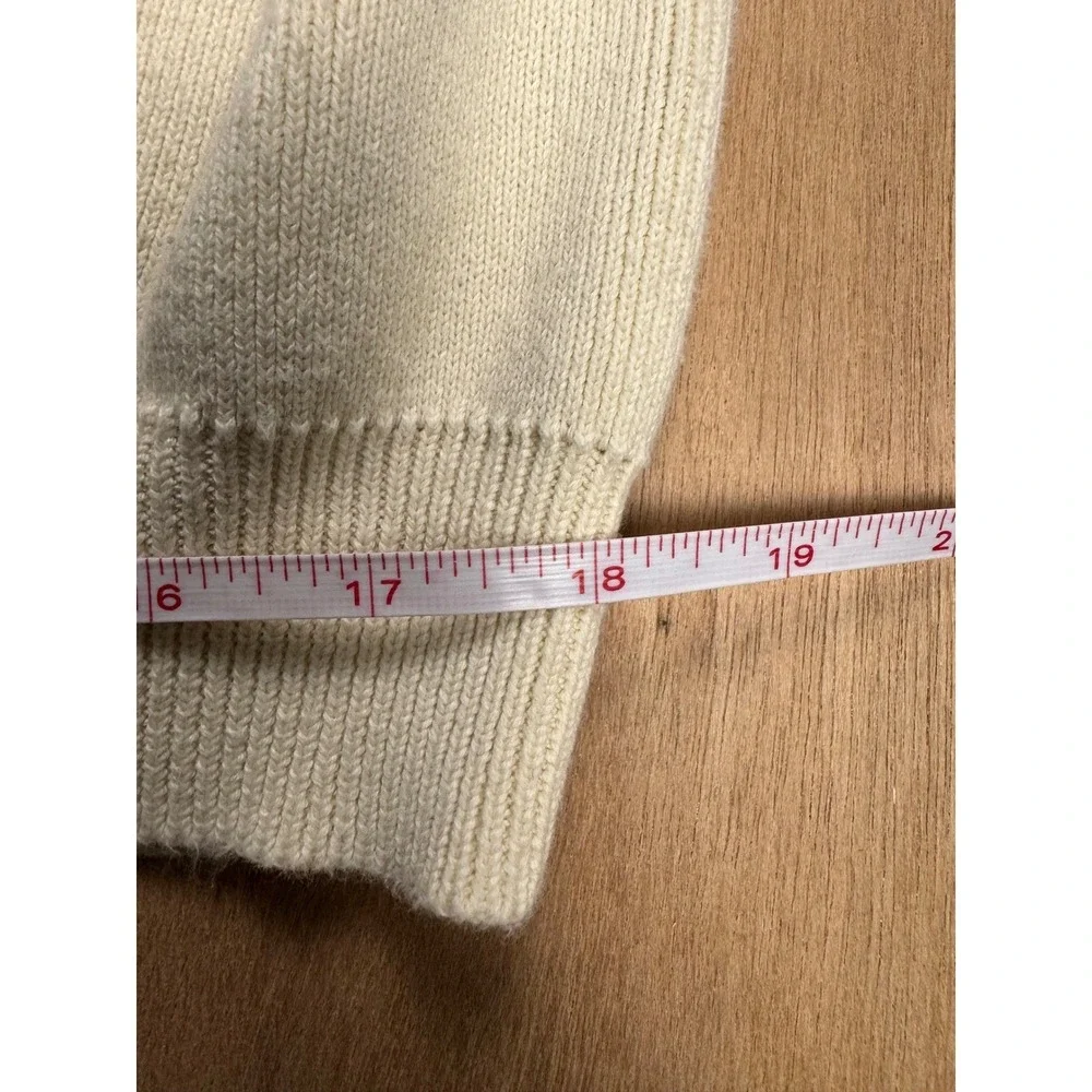 Eddie Bauer Mens Cotton VNeck Button Up Sleeveless Sweater Vest Cream Y2K Size L